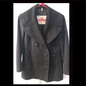 Burberry wool/cashmere blend STUNNING pea coat size 8